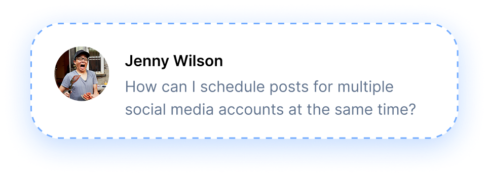 customer question about scheduling