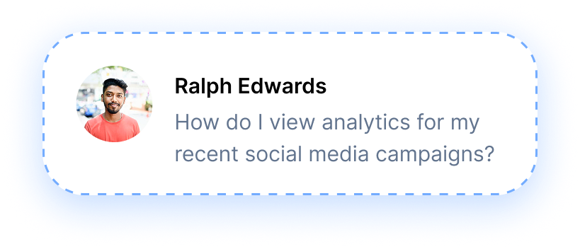 customer question about analytics