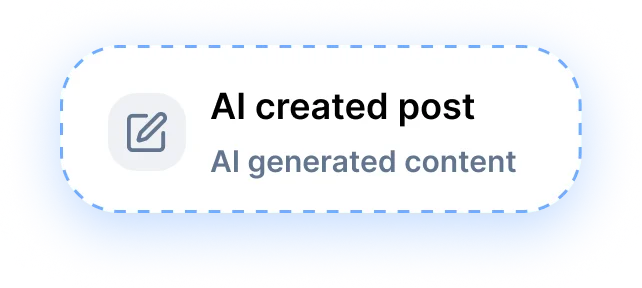 AI created post with AI generated content