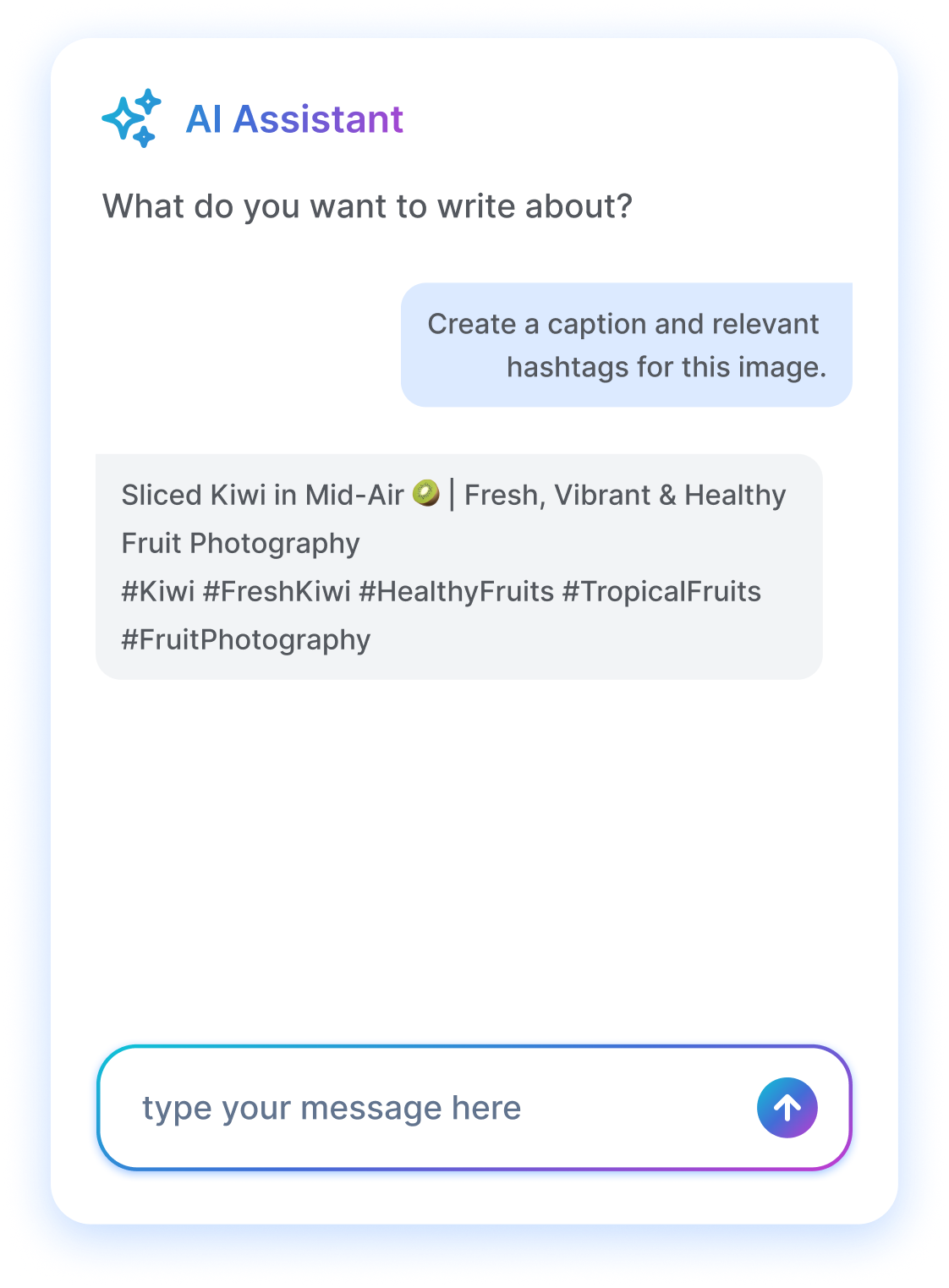 AI assistant chat panel
