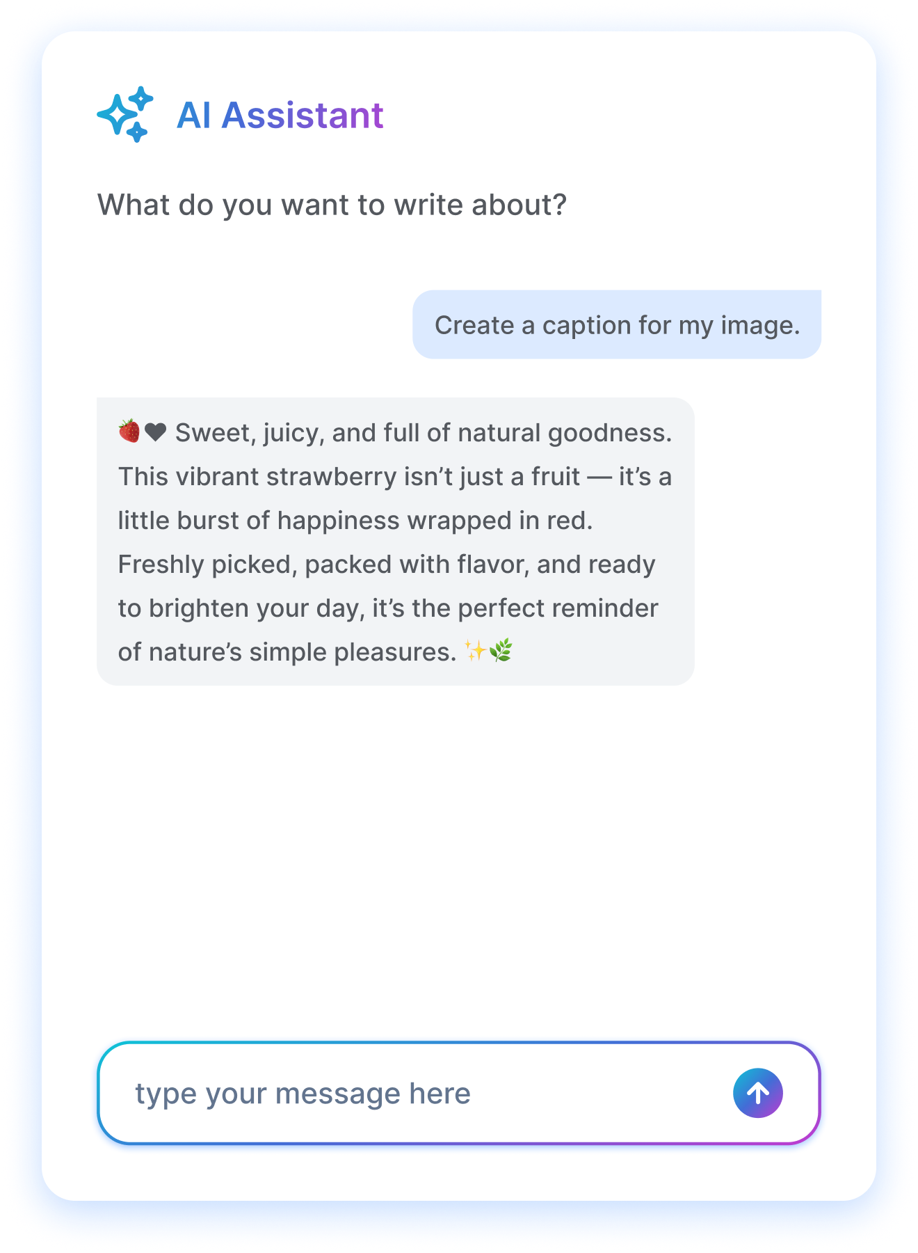 AI assistant chat panel