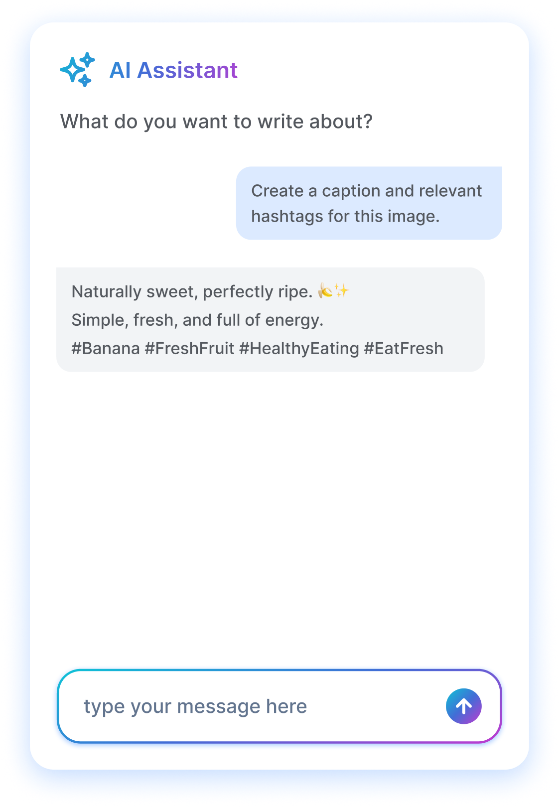 AI assistant chat panel