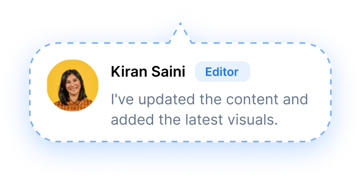 editor comment saying the content and visuals are updated