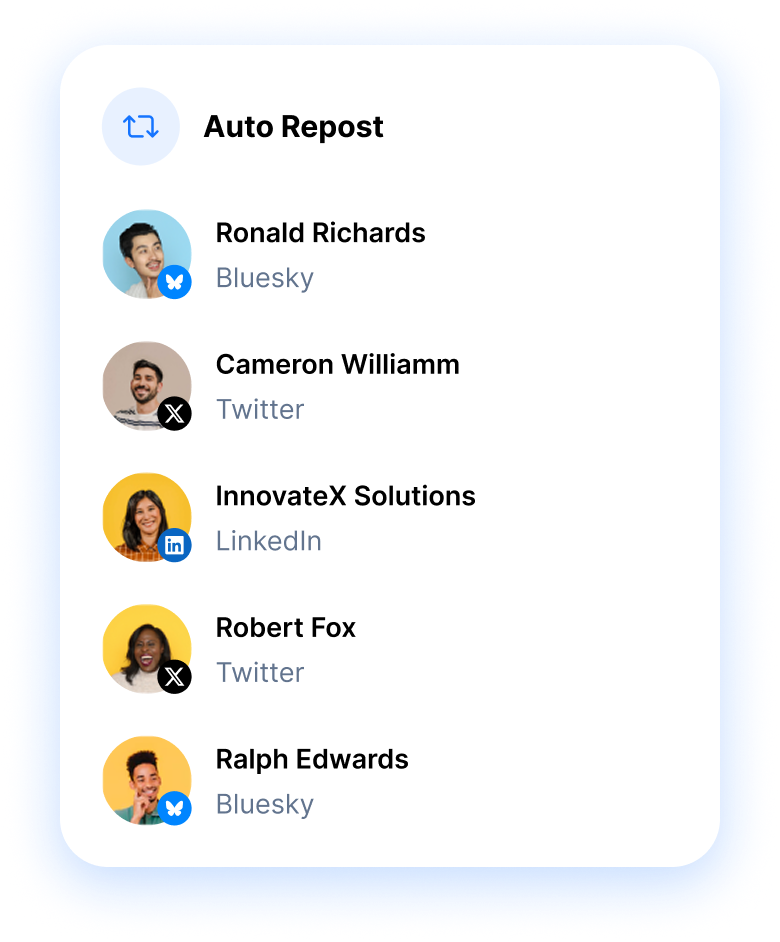 auto repost connected accounts