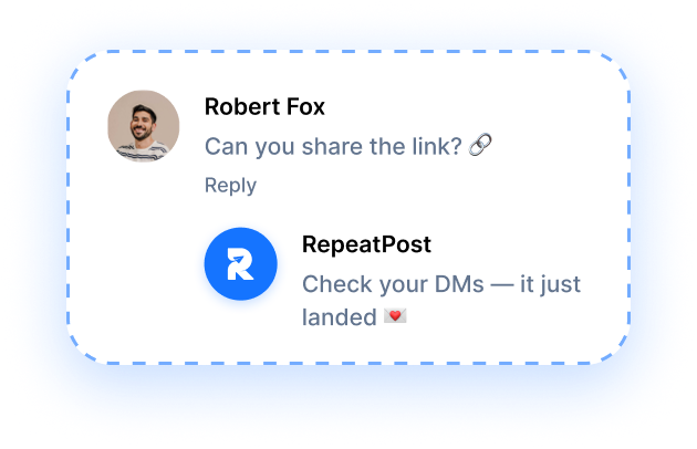 comment with automated reply