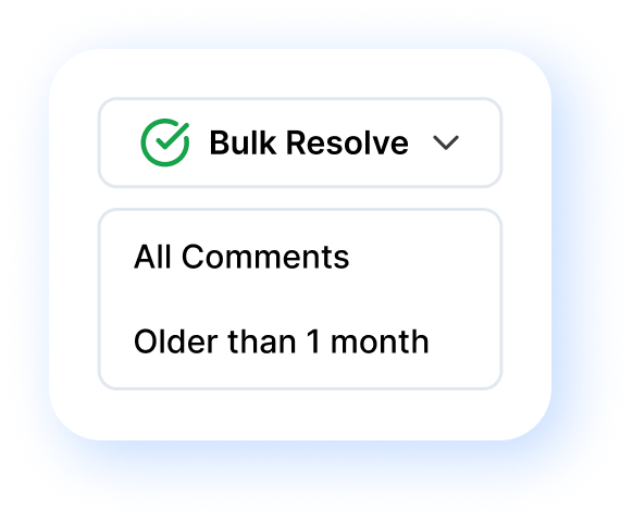 bulk resolve menu