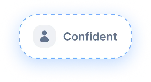 Confident tone
