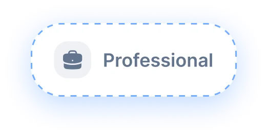 Professional tone