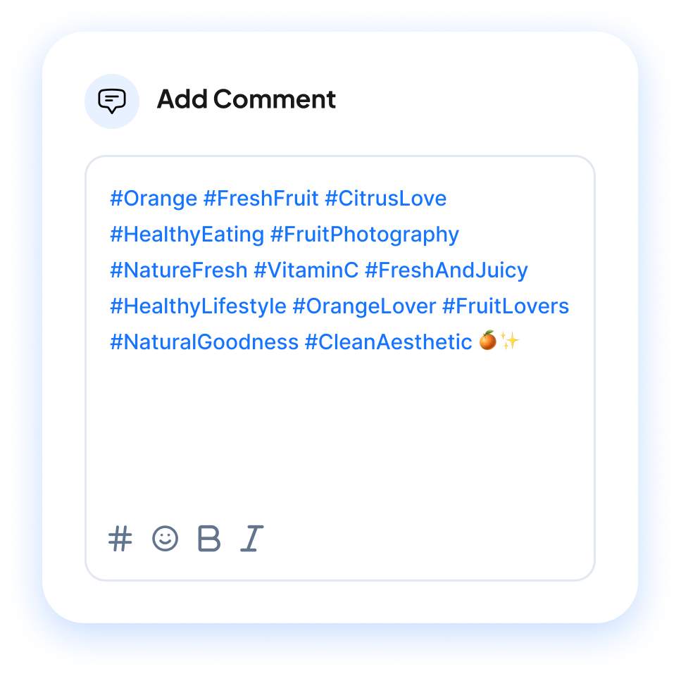 add comment hashtags