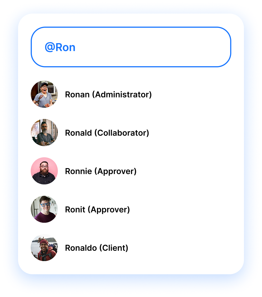 teammate mention picker