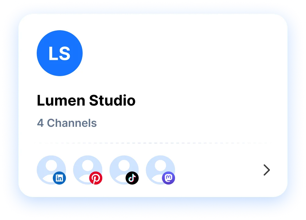 Lumen Studio channel group with 4 channels