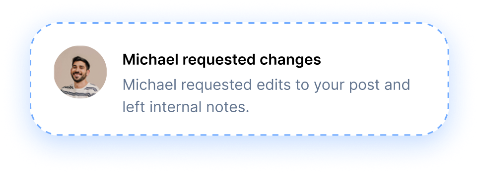 changes requested notification