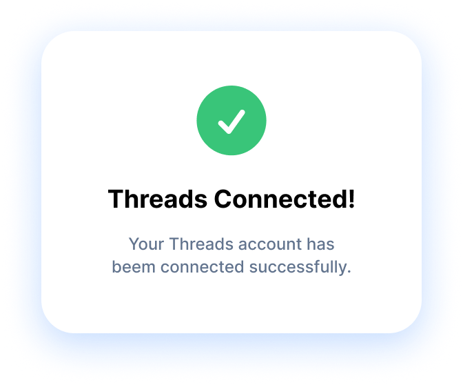 threads connected confirmation
