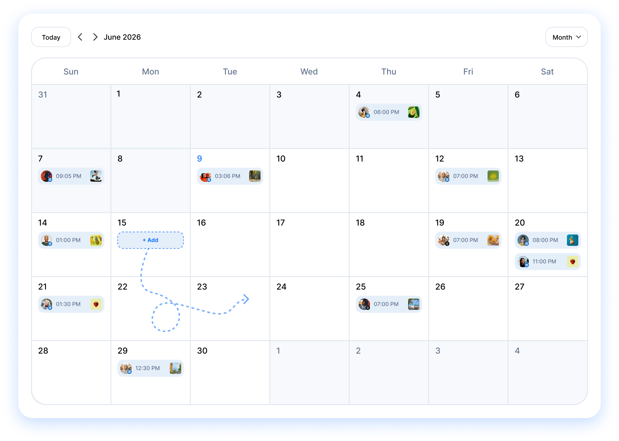 monthly content calendar