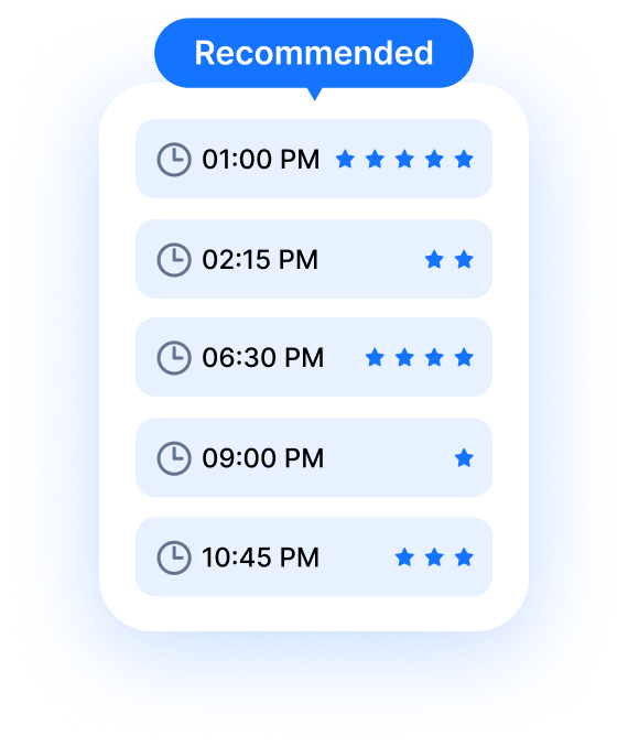 recommended posting times