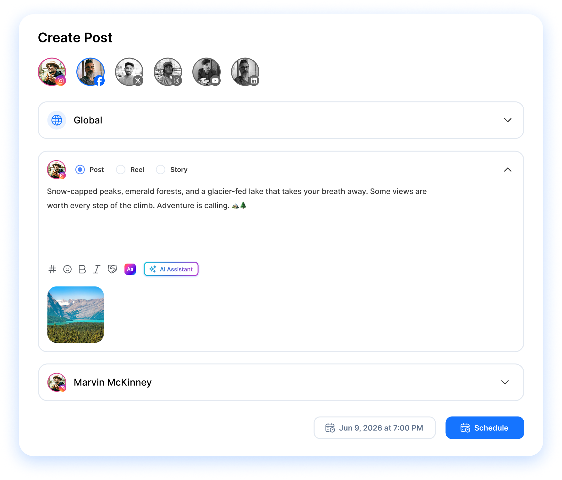 create post composer