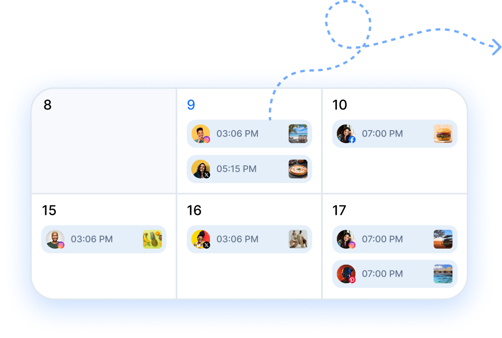 scheduled posts calendar
