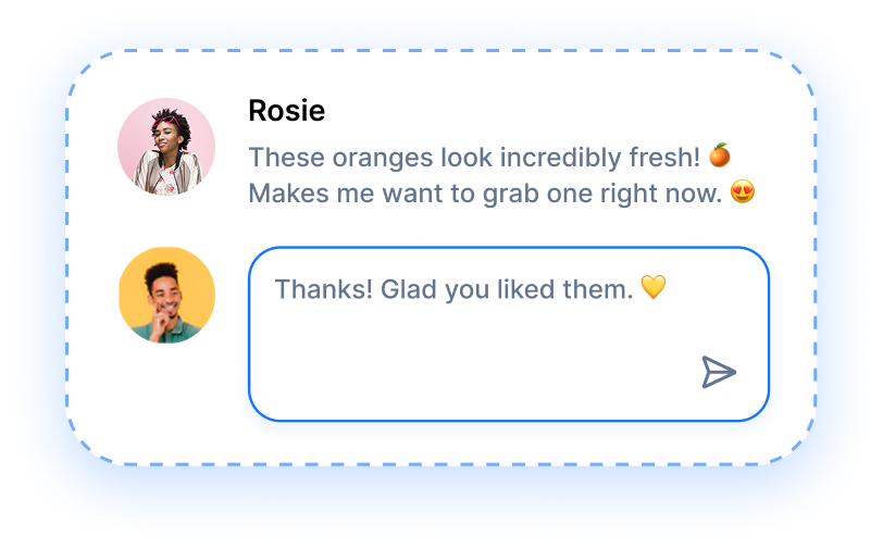 inbox reply from Rosie