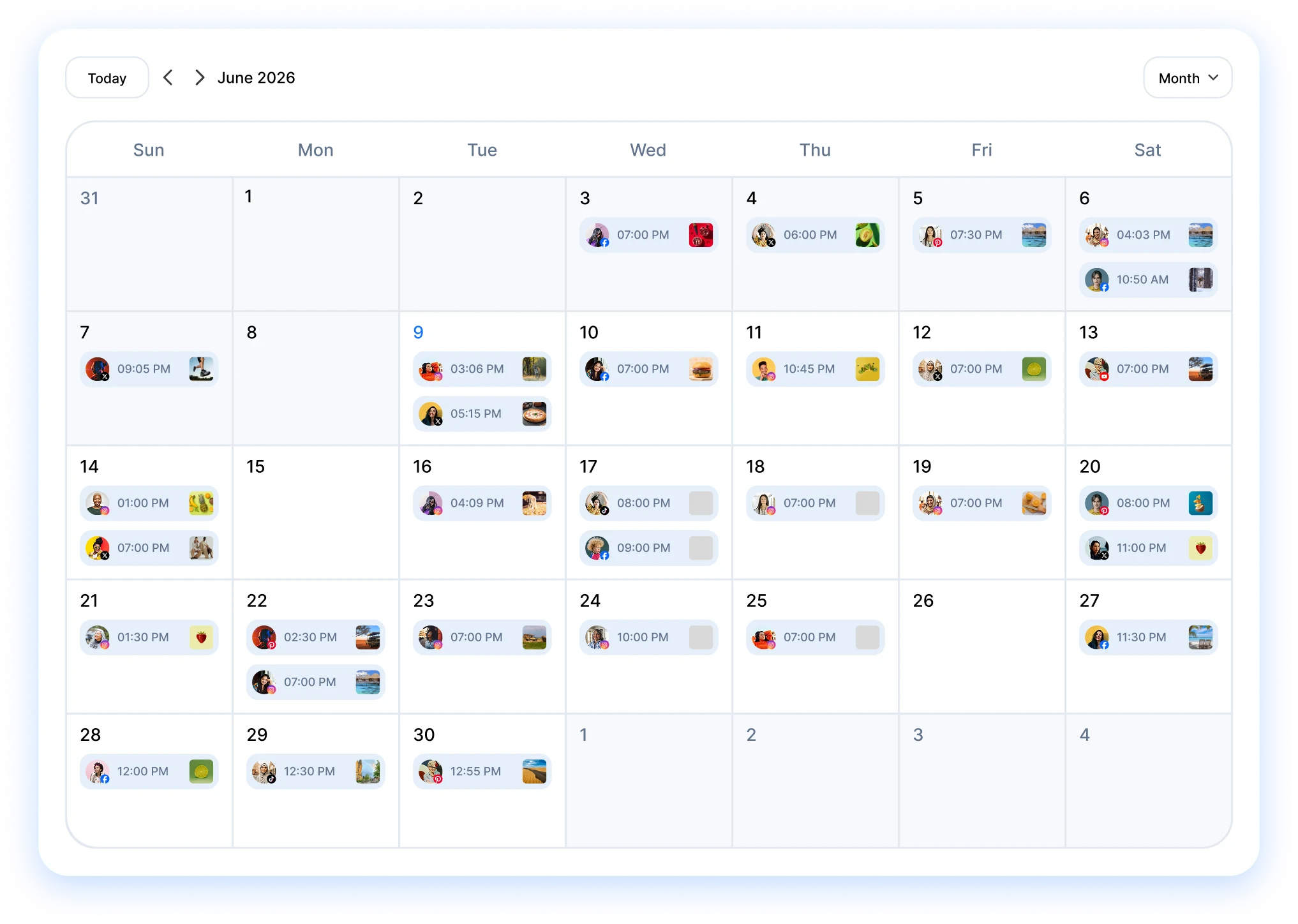 content calendar